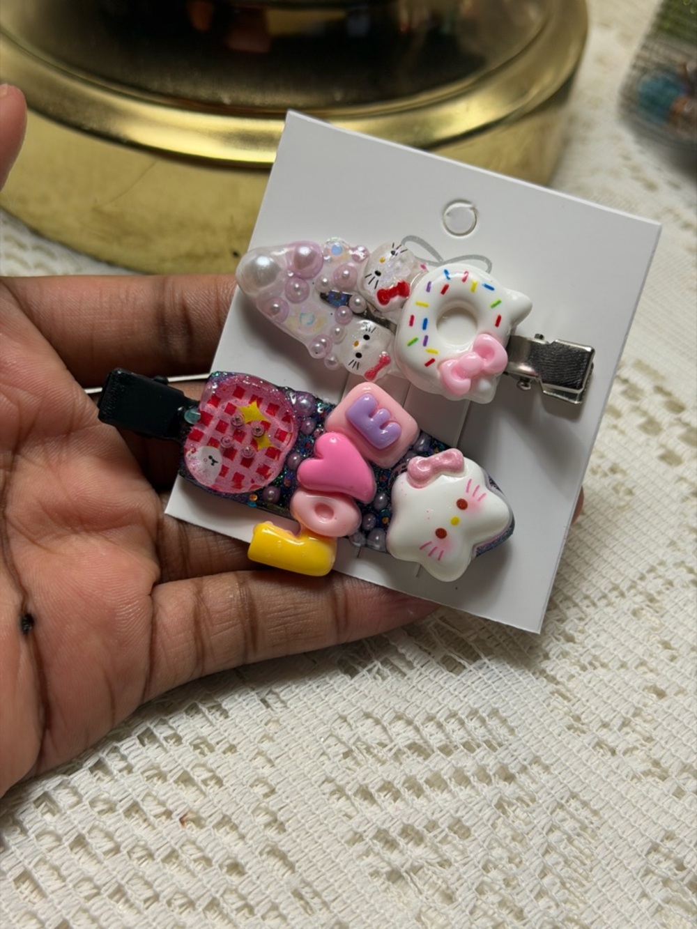 Handmade Junk Hair Clips